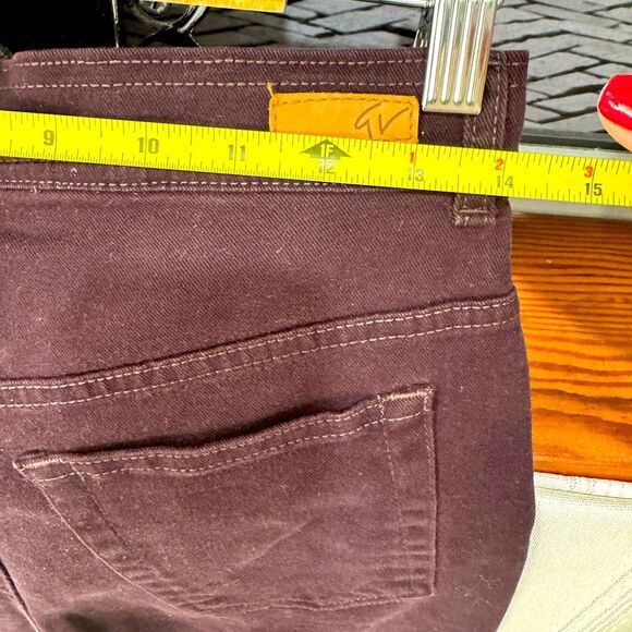 Gloria Vanderbilt Women Jeans Size 8S Burgundy Maroon Purple Slimming Stretch - Picture 5 of 8